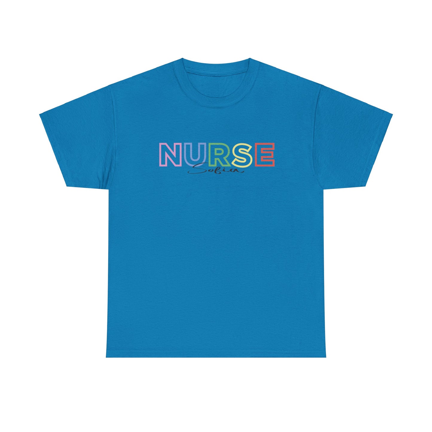 Nurse with Name Unisex Heavy Cotton Tee