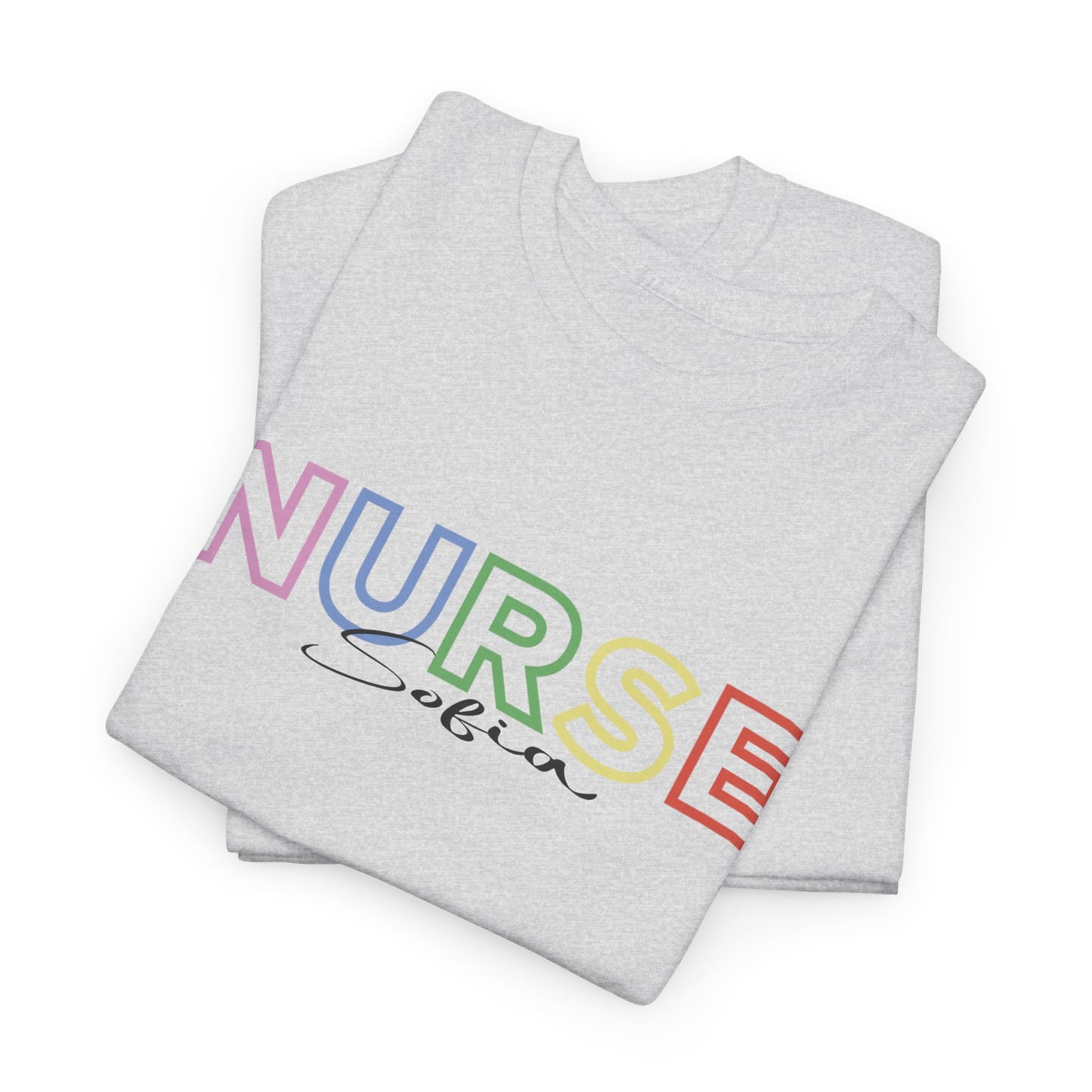 Nurse with Name Unisex Heavy Cotton Tee