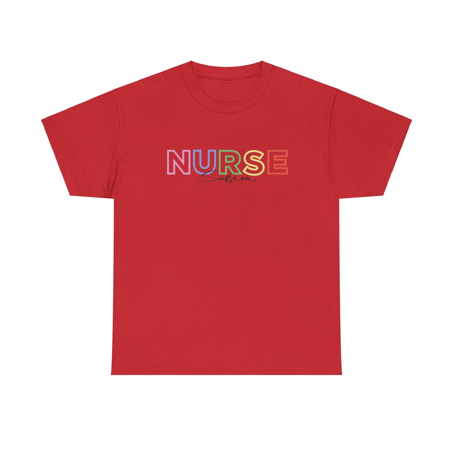 Nurse with Name Unisex Heavy Cotton Tee