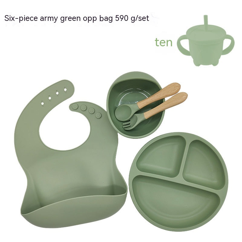 Baby Food Supplement Silicone Plate Suit