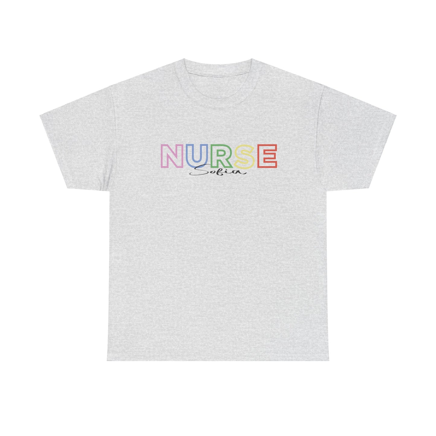 Nurse with Name Unisex Heavy Cotton Tee