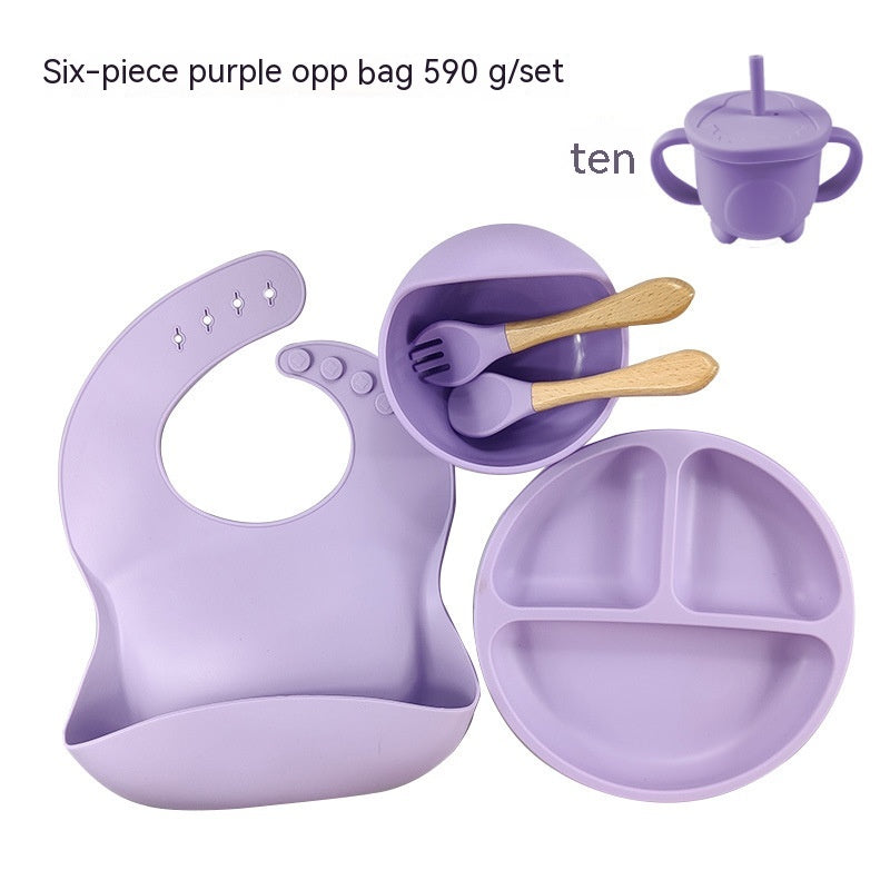 Baby Food Supplement Silicone Plate Suit