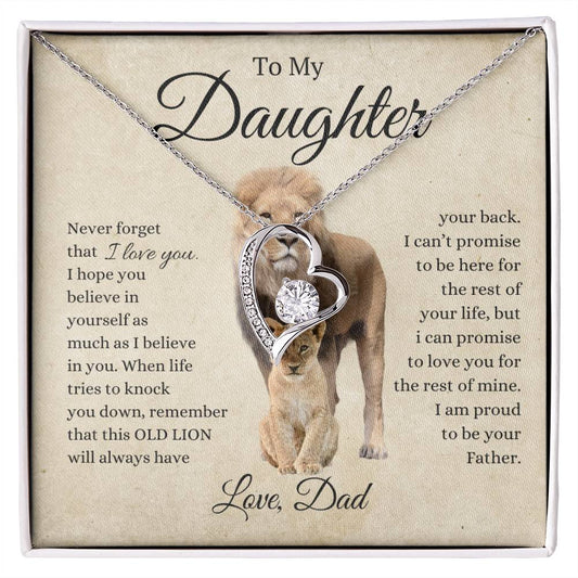 Daughter Necklace from Dad, Forever Love Necklace , Gift for her, Gift for daughter, From Dad, Perfect gift,