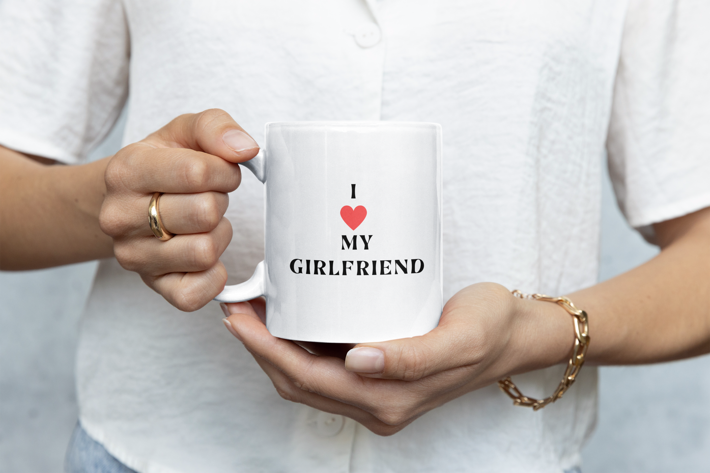 I love my Girlfriend 11oz White Mug