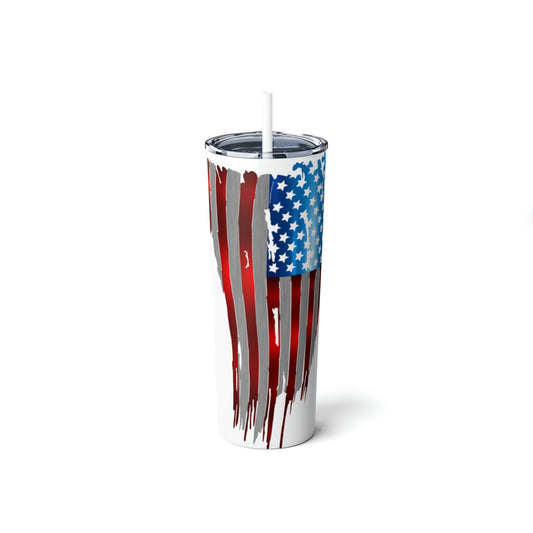 Metal American Flag Steel Tumbler 20oz