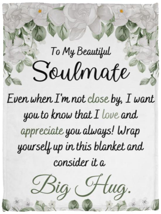 To my beautiful Soulmate, VPS Cozy Plush Fleece Blanket - 30x40