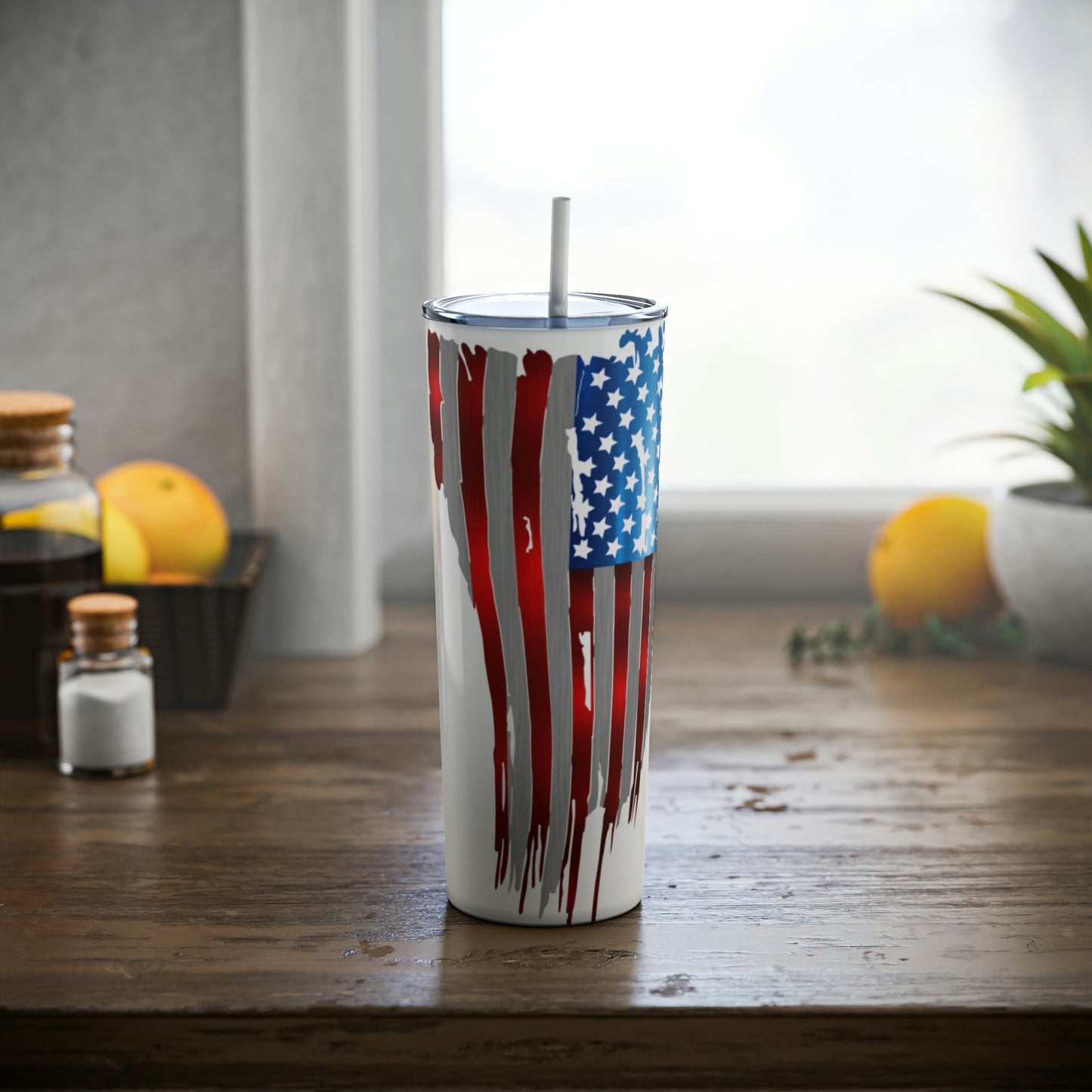 Metal American Flag Steel Tumbler 20oz