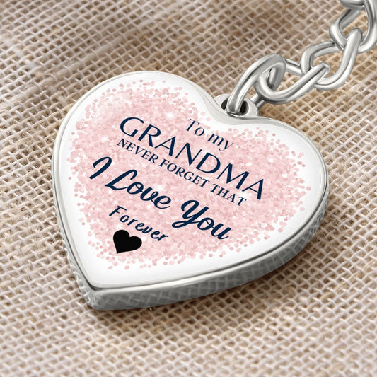 To my Grandma, Heart Keychain