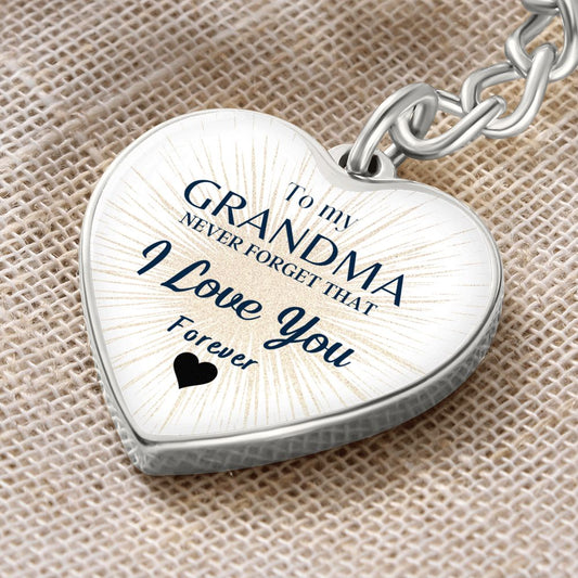 To my Grandma,  Heart Keychain