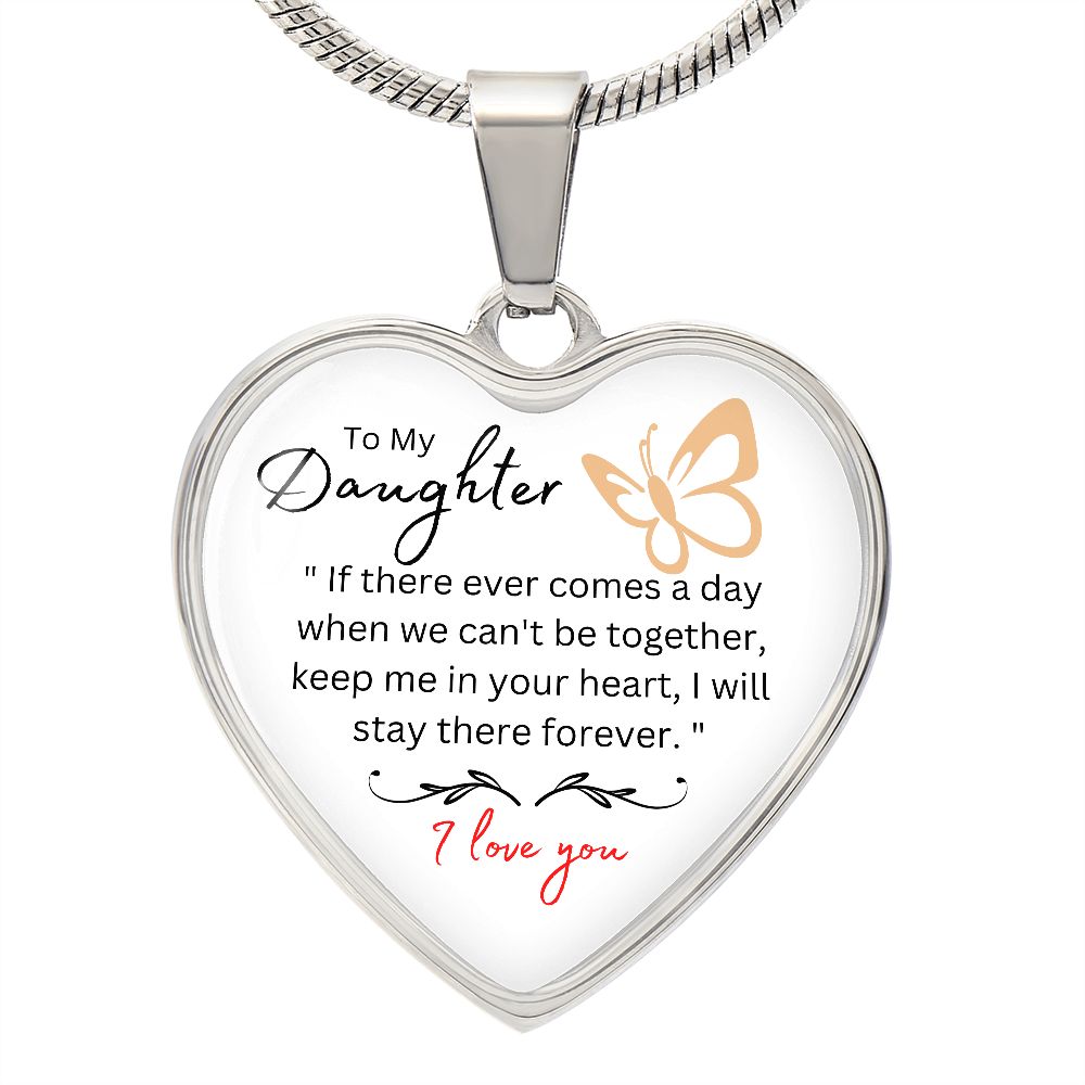 heart necklace, for my daughter, gift for her