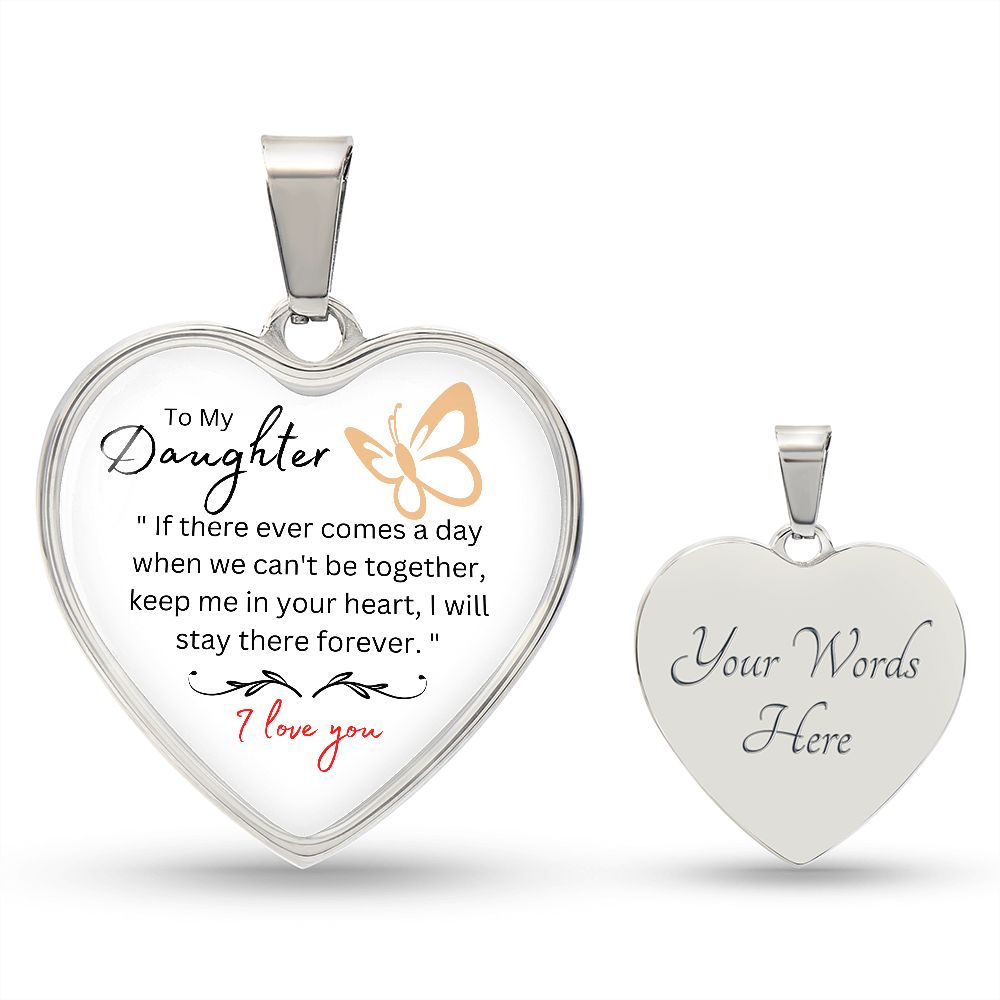 heart necklace, for my daughter, gift for her