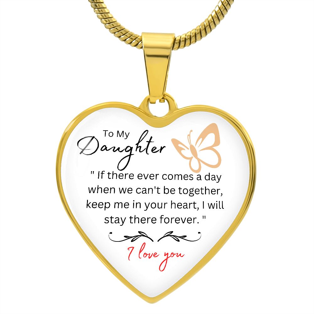 heart necklace, for my daughter, gift for her