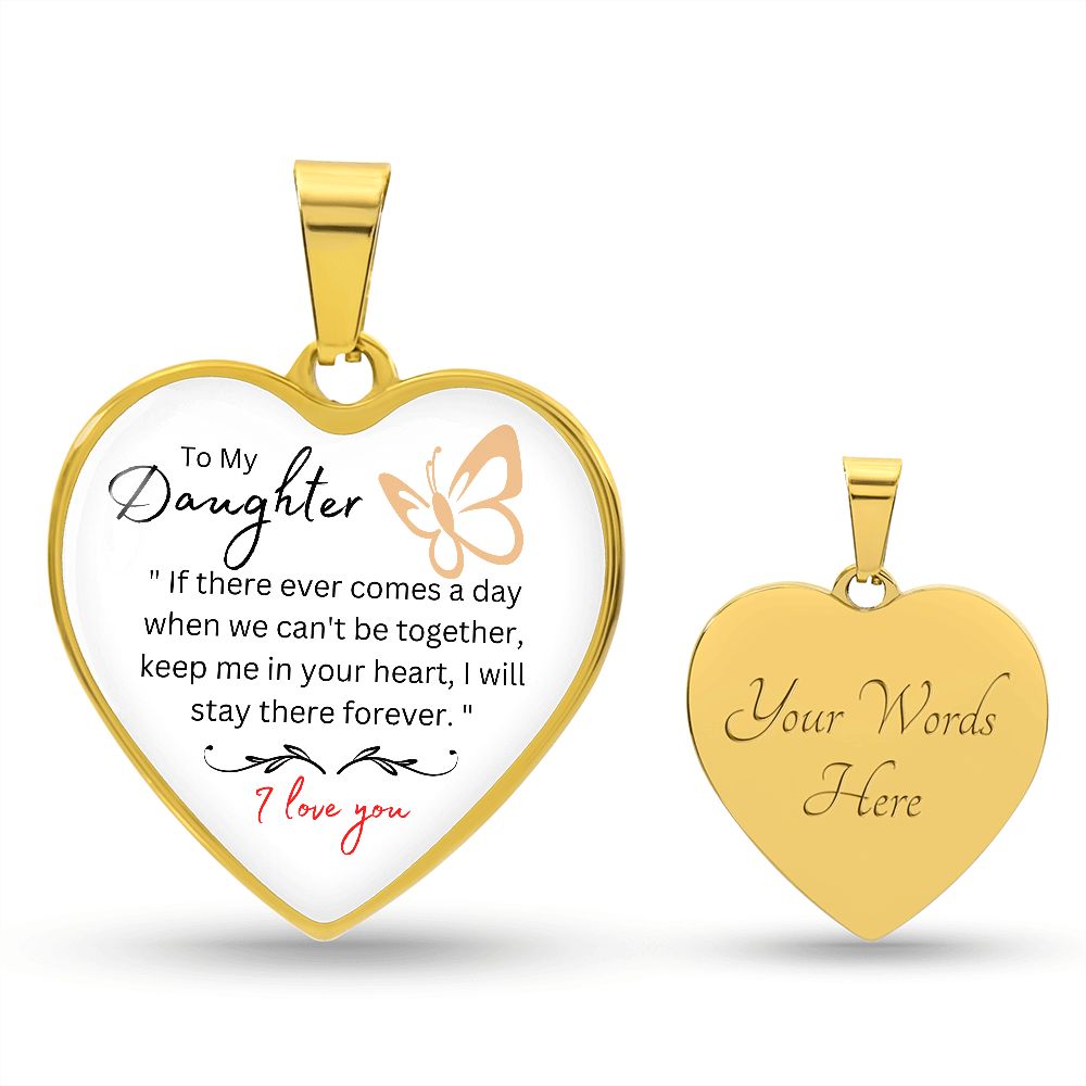 heart necklace, for my daughter, gift for her