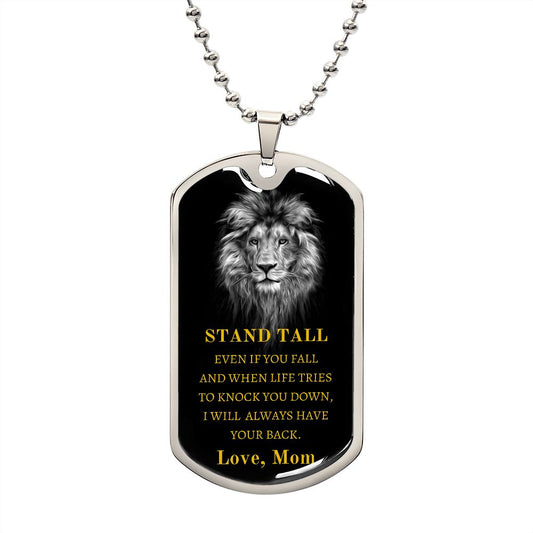 Encouraging Military Dog Tag from Mom