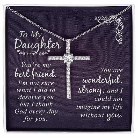 Cross Necklace, Daughters Gift,