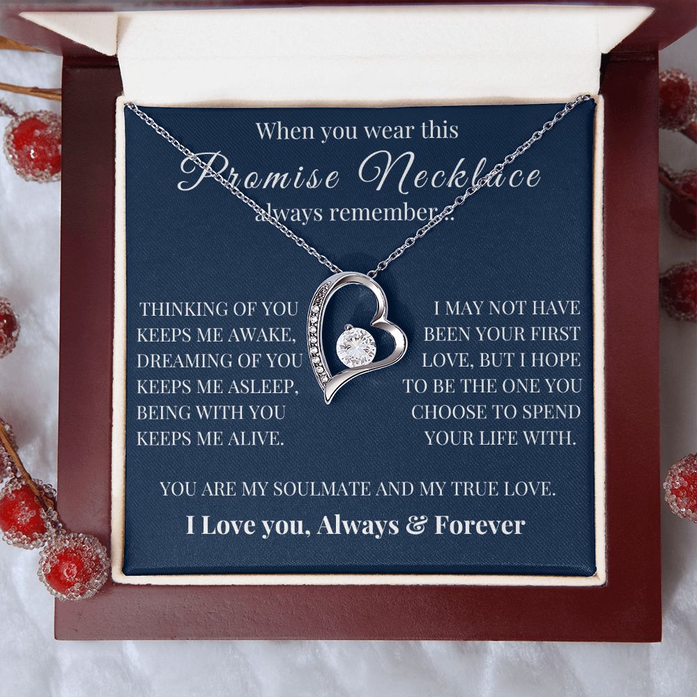Forever Love Necklace, Promise Necklace, VD
