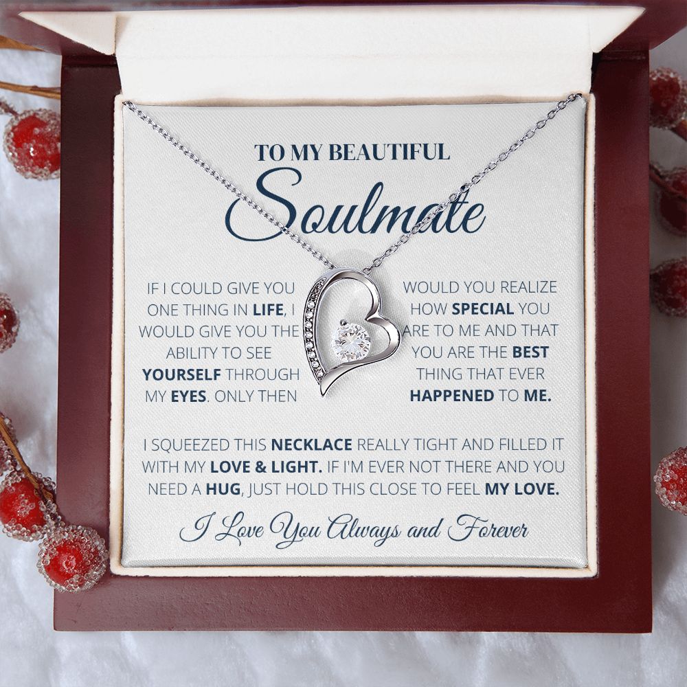 Forever Love Necklace, To my Soulmate, Gift for her,