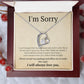 White Gold Forever Love Necklace, I'm sorry gift, sorry gift