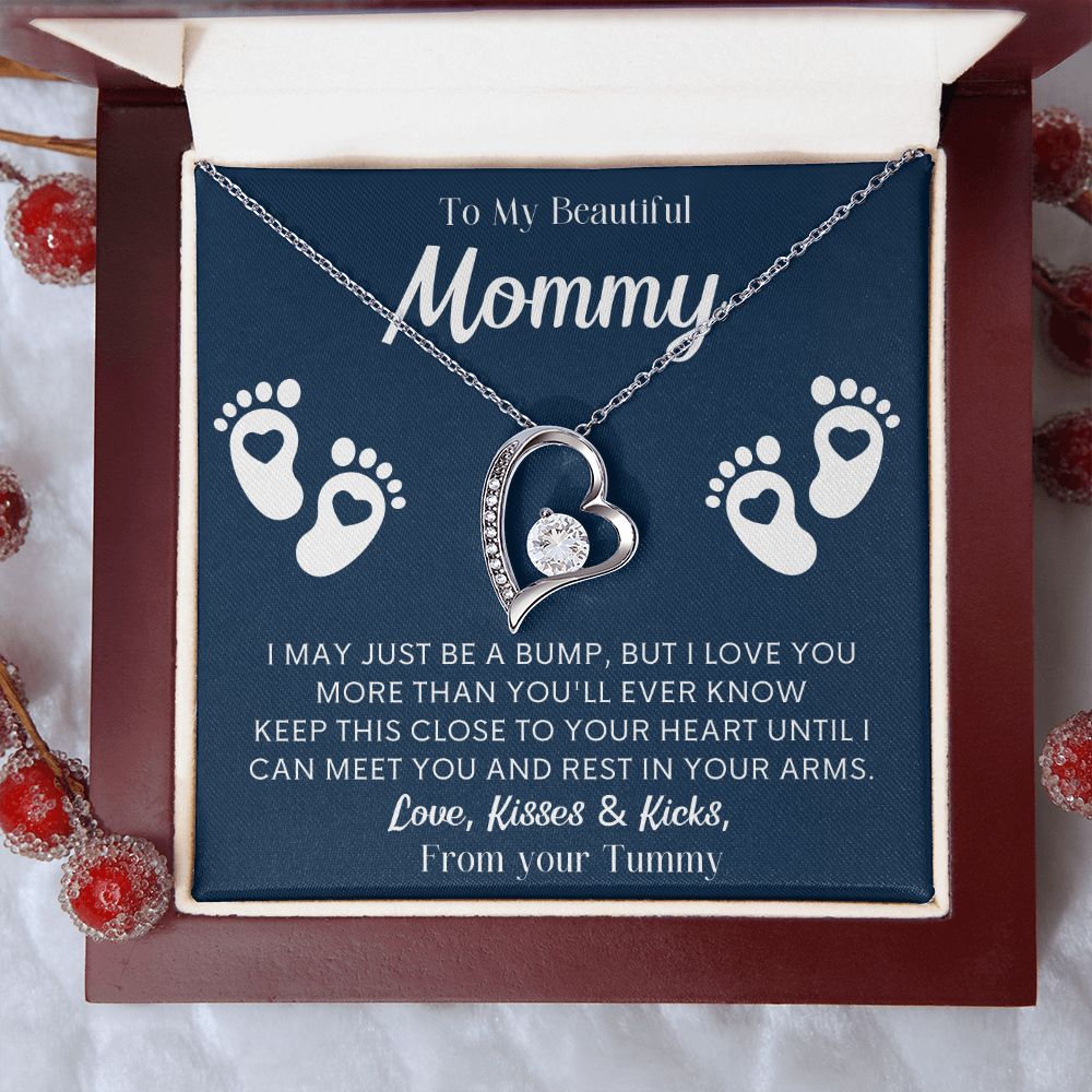 To my Beautiful Mom Heart Necklace