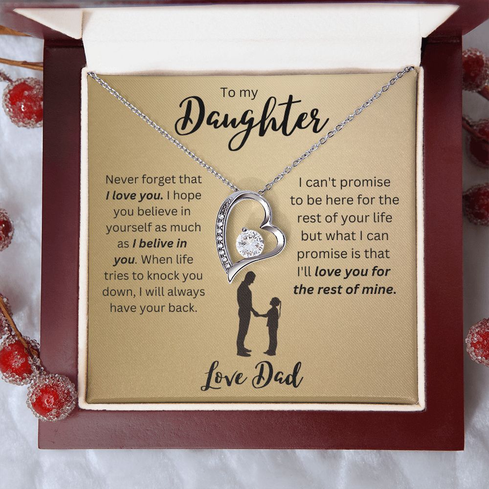 Forever Love Necklace, To my Daughter, Emotional Message, Daughters gift,