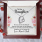 Forever Love Necklace, Daughters gift from Mom & Dad, white gold finish, yellow gold finish, Personalized Gift