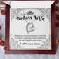 To My Badass Wife, Heart Necklace,