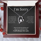 White Gold Forever Love Necklace, I'm sorry gift, sorry gift