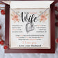 To my Beautiful Wife Necklace, Forever Love Necklace, From Husband