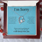 White Gold Forever Love Necklace, I'm sorry gift, sorry gift