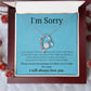 White Gold Forever Love Necklace, I'm sorry gift, sorry gift