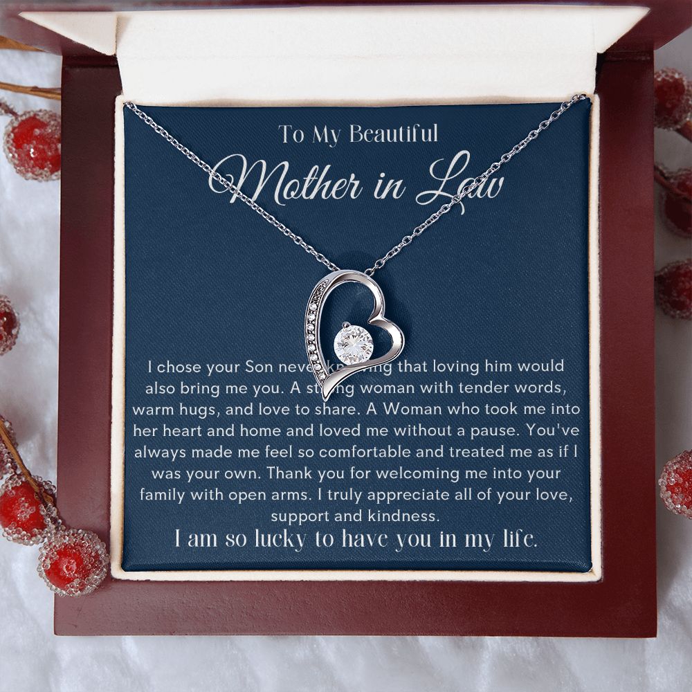 To my Beautiful Mom Heart Necklace