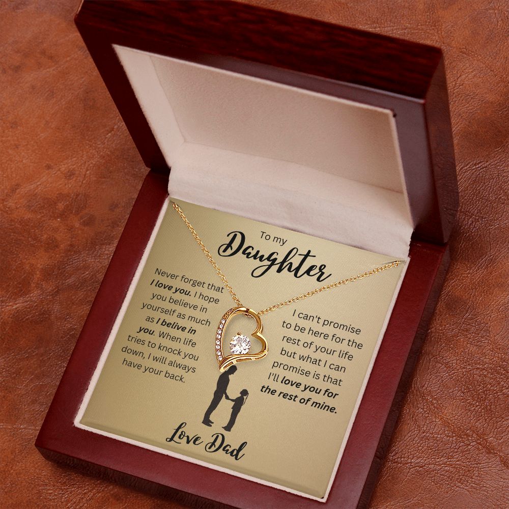 Forever Love Necklace, To my Daughter, Emotional Message, Daughters gift,