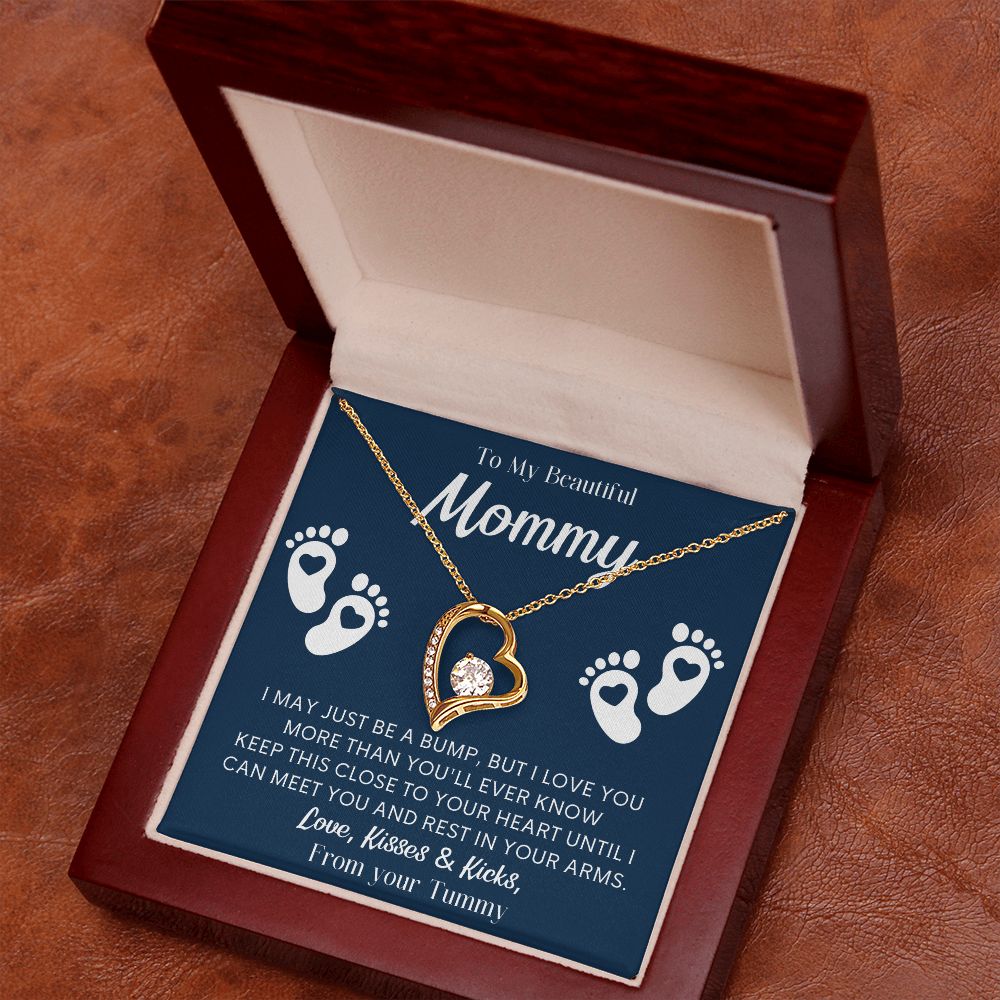 To my Beautiful Mom Heart Necklace