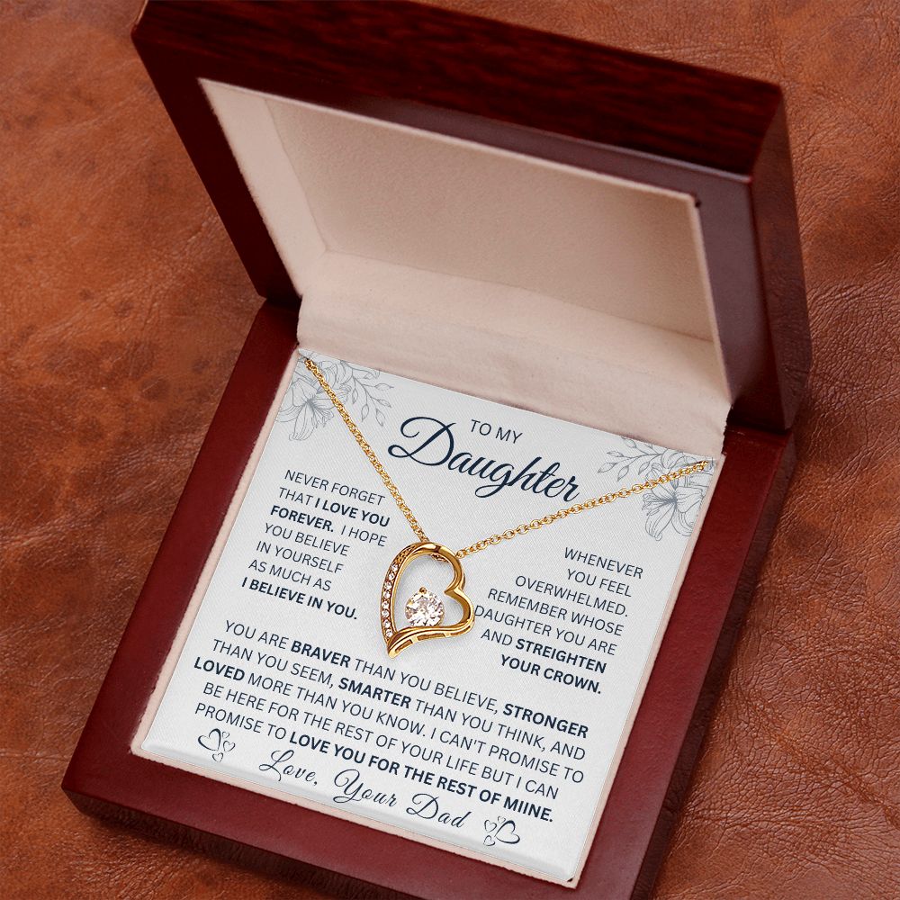 Daughter - From Dad , Forever Love Necklace