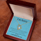 White Gold Forever Love Necklace, I'm sorry gift, sorry gift