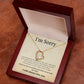 White Gold Forever Love Necklace, I'm sorry gift, sorry gift