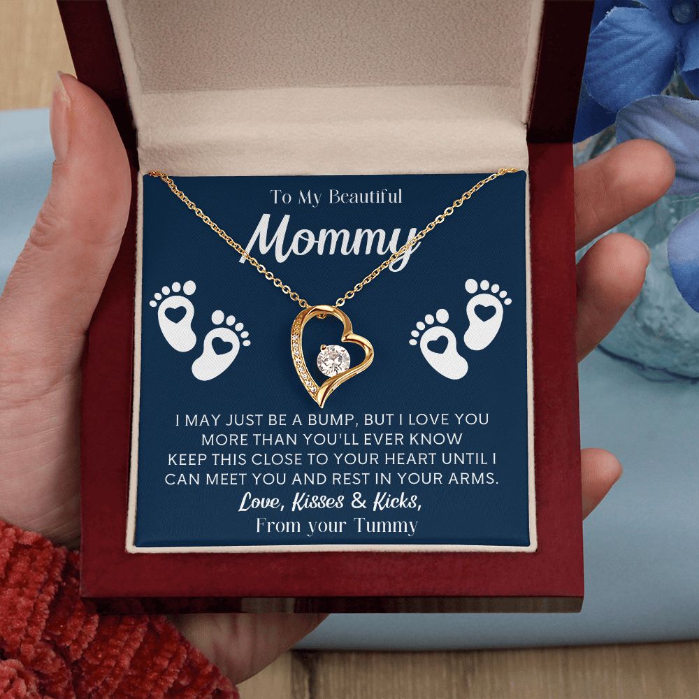 To my Beautiful Mom Heart Necklace