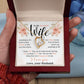 To my Beautiful Wife Necklace, Forever Love Necklace, From Husband