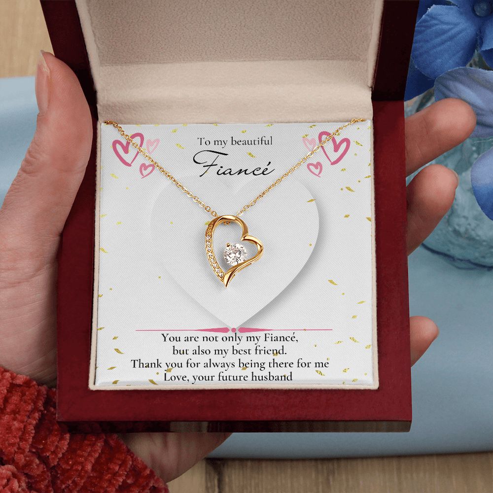 Forever Heart Necklace, Fiance Necklace, Valentines day gift