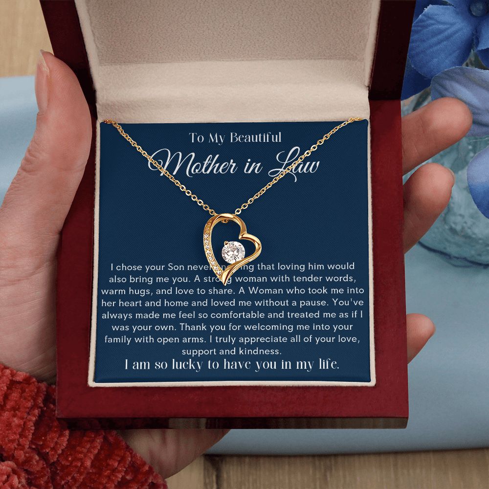 To my Beautiful Mom Heart Necklace