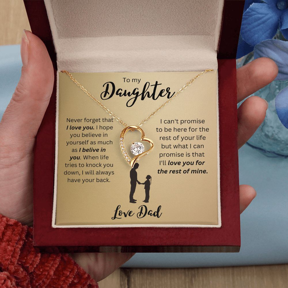 Forever Love Necklace, To my Daughter, Emotional Message, Daughters gift,