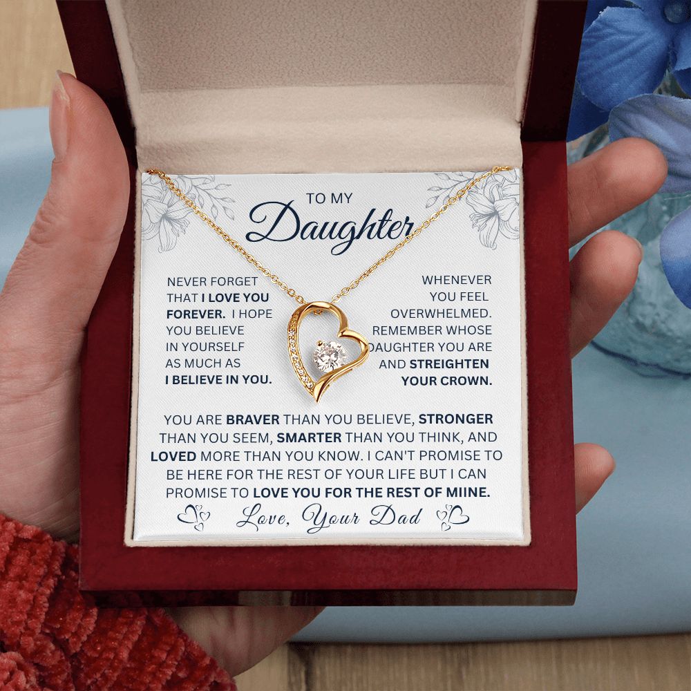 Daughter - From Dad , Forever Love Necklace