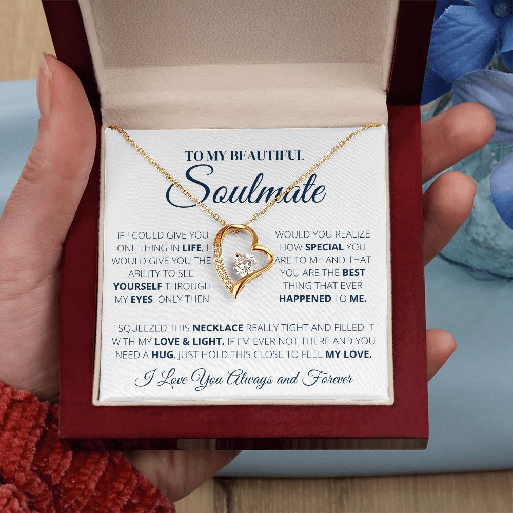 Forever Love Necklace, To my Soulmate, Gift for her,