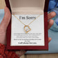 White Gold Forever Love Necklace, I'm sorry gift, sorry gift