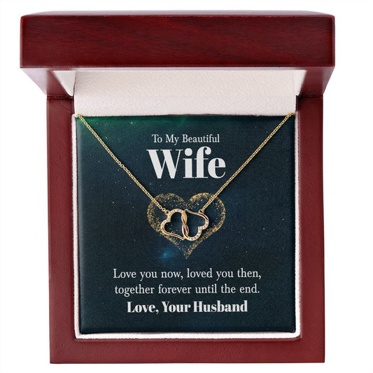 Everlasting Love Necklace, solid 10 K gold, wife gift, Personalized gifts