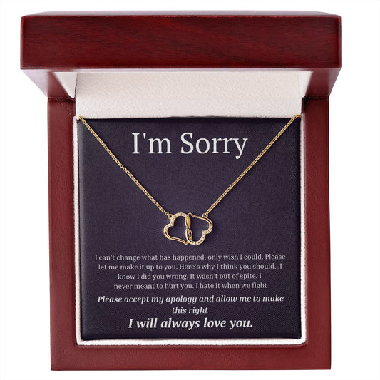 Everlasting Love Necklace for her, I'm sorry gift, sorry gift