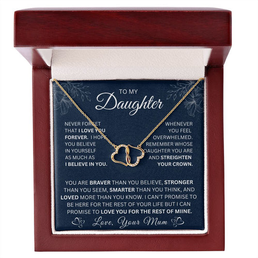 To my Daughter, from Mum Everlasting Love Necklace for her