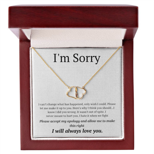 Everlasting Love Necklace for her, I'm sorry gift, sorry gift