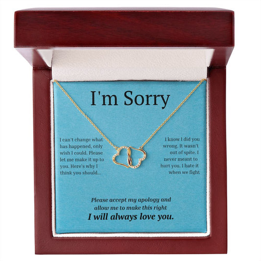 Everlasting Love Necklace for her, I'm sorry gift, sorry gift