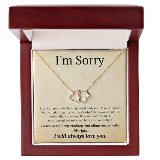 Everlasting Love Necklace for her, I'm sorry gift, sorry gift